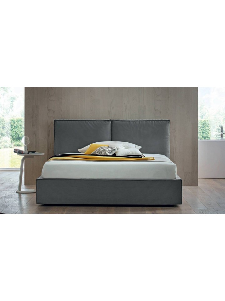 Letto contenitore imbottito testiera moderna minimal Emily Felis