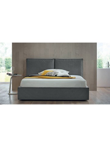 Letto contenitore imbottito testiera moderna minimal Emily Felis