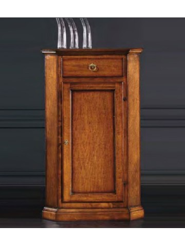 Mobiletto Angolo 1 porta 1 cassetto laccato bianco