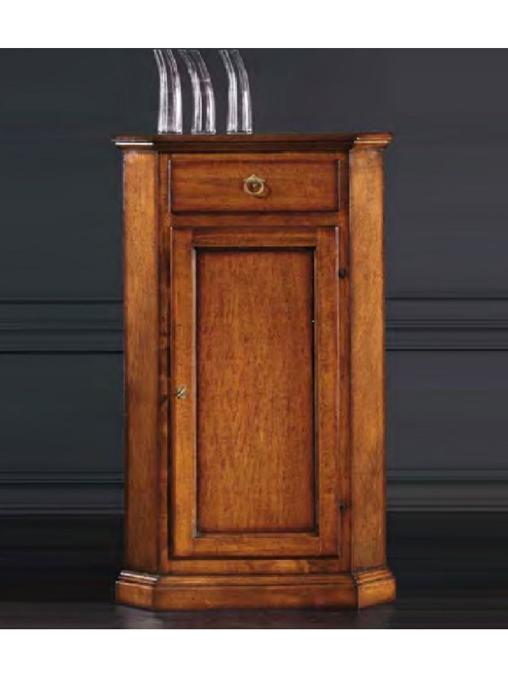 Mobiletto Angolo 1 porta 1 cassetto Noce Bassano