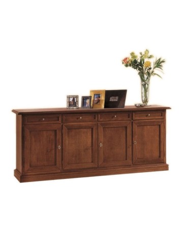 Credenza Quattro Porte Base Cristalliera Martini Noce