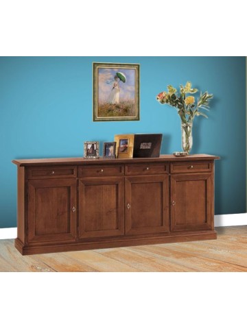 Credenza 4 Porte Base Cristalliera Martini Noce