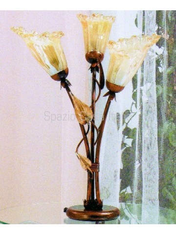 Lampada da tavolo 3 luci foglie