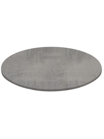 Piano Rotondo per tavolo in Laminato Cemento 18mm