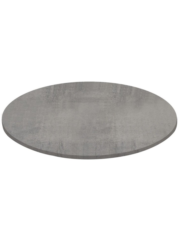 Piano Rotondo per tavolo in Laminato Cemento 18mm
