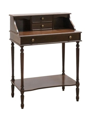 Scrittoio Classico in legno con cassetti e ripiano