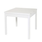 Tavolo legno quadrato apertura a libro Bianco frassino