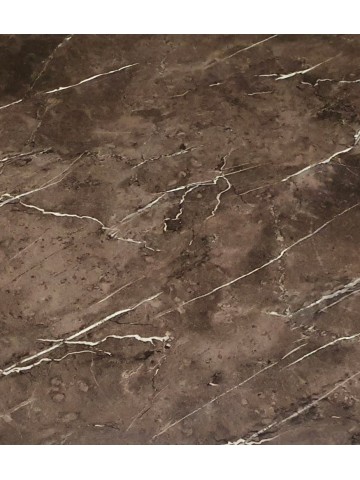 Tavolo Rettangolare Effetto Marmo Nero con Base Bianca