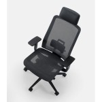 Sedia Nera con schienale alto da ufficio