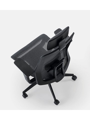 Sedia Nera con schienale alto da ufficio