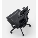 Sedia Nera con schienale alto da ufficio