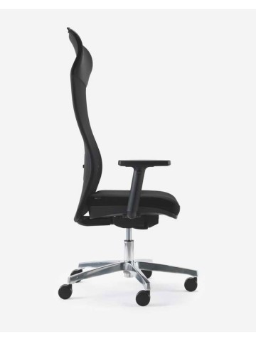 Sedia Nera con schienale alto da ufficio