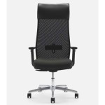 Sedia Nera con schienale alto da ufficio