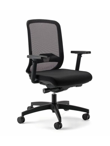 Sedia Nera con schienale alto da ufficio