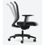 Sedia Nera con schienale alto da ufficio