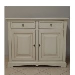 Credenza 2 Ante a Goccia in legno Avorio