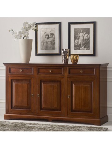 Credenza 3 Ante a Goccia in legno Noce