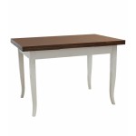 Tavolo rettangolare allungabile in legno con piede a sciabola