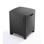 Kit Salottino per Esterno Effetto Rattan in Polipropilene (4 Posti + Tavolino)