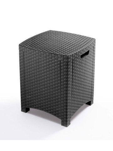 Kit Salottino per Esterno Effetto Rattan in Polipropilene (2 Posti + Tavolino)