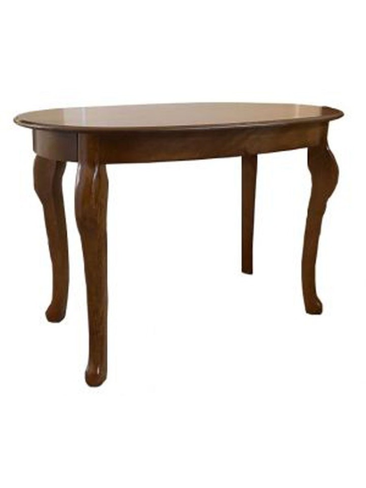 Tavolino da fumo ovale in legno noce