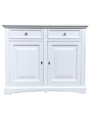 Credenza 2 Ante a Goccia in legno Bianco