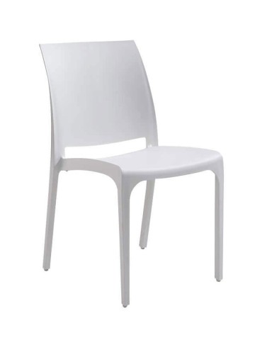 Sedia da giardino impilabile effetto rattan in poliuretano per esterni