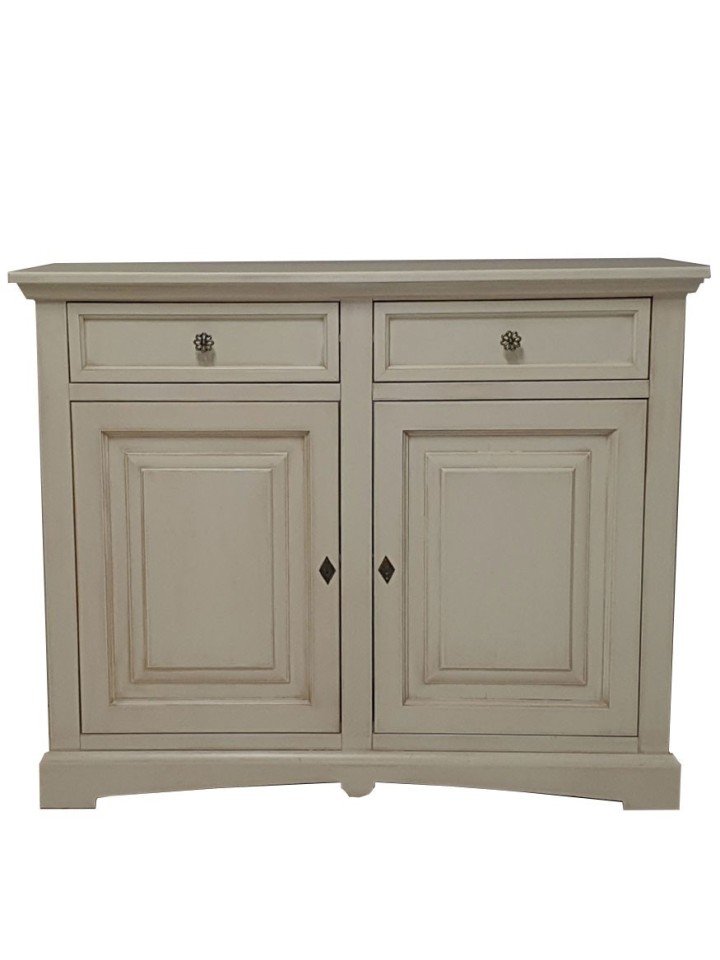 Credenza 2 Ante a Goccia in legno Avorio