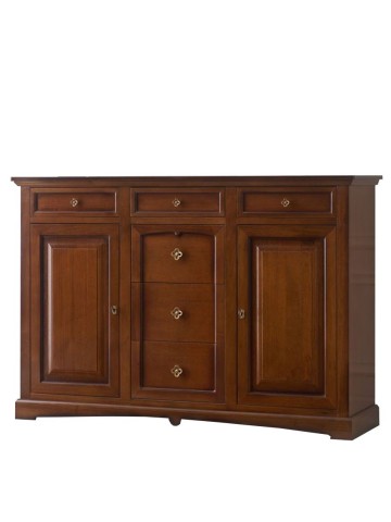 Credenzone classico 2 ante 6 cassetti Noce