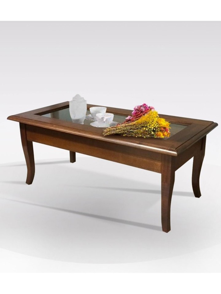 Tavolino / Bacheca rettangolare in legno