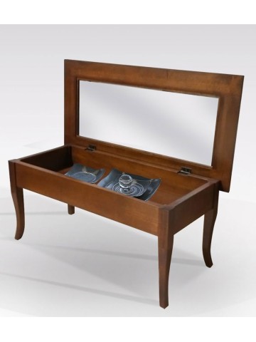 Tavolino / Bacheca rettangolare in legno